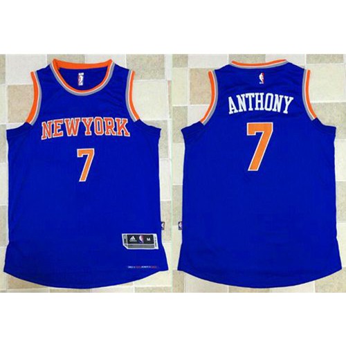 New York Knicks #7 Carmelo Anthony Blue Revolution 30 Stitched Jersey Mens cheap jerseys for sale - CheapJerseys.Shop