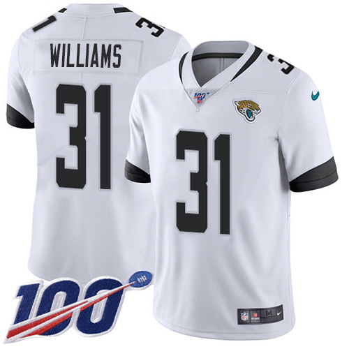Jaguars #31 Darious Williams White Youth Stitched 100th Season Vapor Limited Jersey cheap jerseys for sale - CheapJerseys.Shop