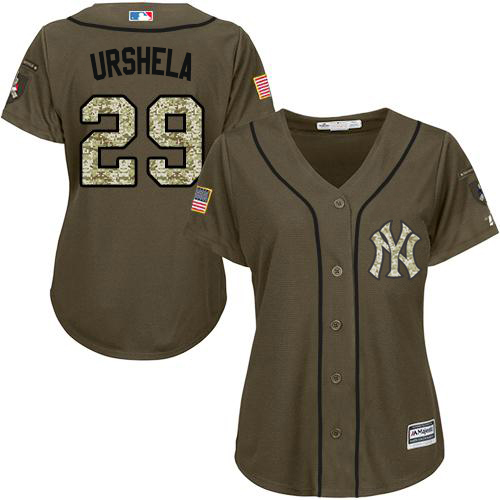 New York Yankees #29 Gio Urshela Green Salute to Service Women's Stitched Jersey Womens cheap jerseys for sale - CheapJerseys.Shop