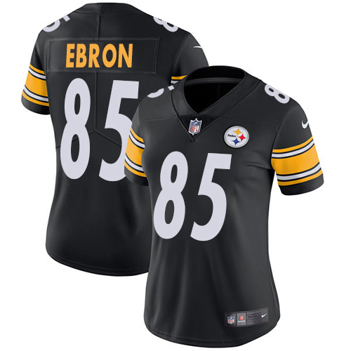 Pittsburgh Steelers #85 Eric Ebron Black Team Color Women's Stitched Vapor Untouchable Limited Jersey Womens cheap jerseys for sale - CheapJerseys.Shop
