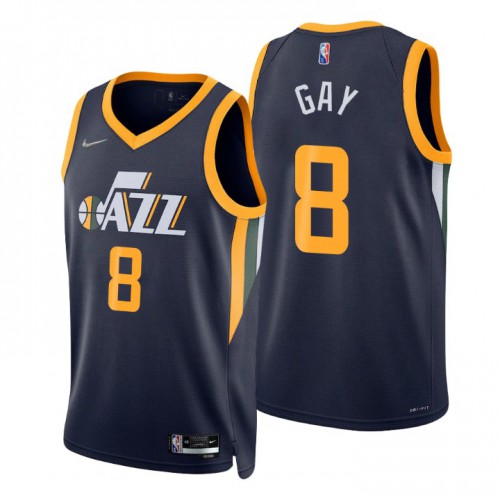 Utah Jazz #8 Rudy Gay Navy Mens 2021-22 75th Anniversary Diamond Swingman Jersey - Icon Edition Mens cheap jerseys for sale - CheapJerseys.Shop