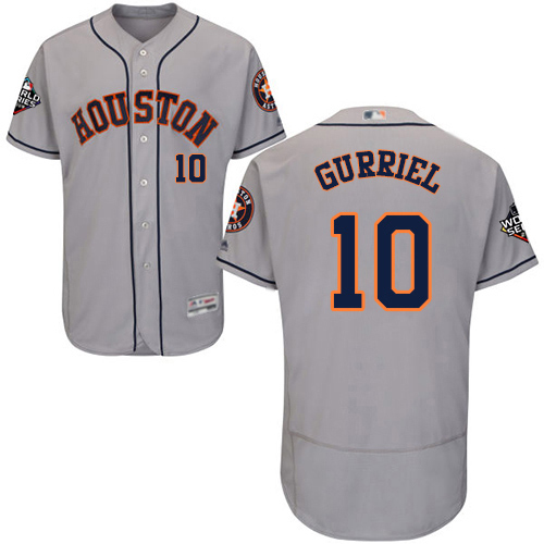 Houston Astros #10 Yuli Gurriel Grey Flexbase Authentic Collection 2019 World Series Bound Stitched Jersey Men's cheap jerseys for sale - CheapJerseys.Shop