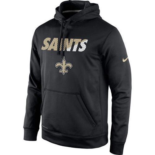 Men's New Orleans Saints Black Kick Off Staff Performance Pullover Hoodie cheap jerseys for sale - CheapJerseys.Shop