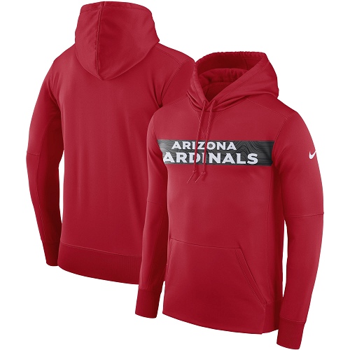 Men's Arizona Cardinals Cardinal Sideline Team Performance Pullover Hoodie cheap jerseys for sale - CheapJerseys.Shop