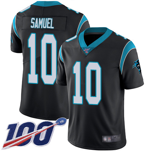 Carolina Panthers #10 Curtis Samuel Black Team Color Men's Stitched 100th Season Vapor Limited Jersey Men's cheap jerseys for sale - CheapJerseys.Shop