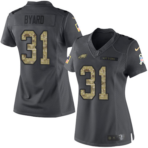 Eagles #31 Kevin Byard Black Women's Stitched Limited 2016 Salute To Service Jersey cheap jerseys for sale - CheapJerseys.Shop