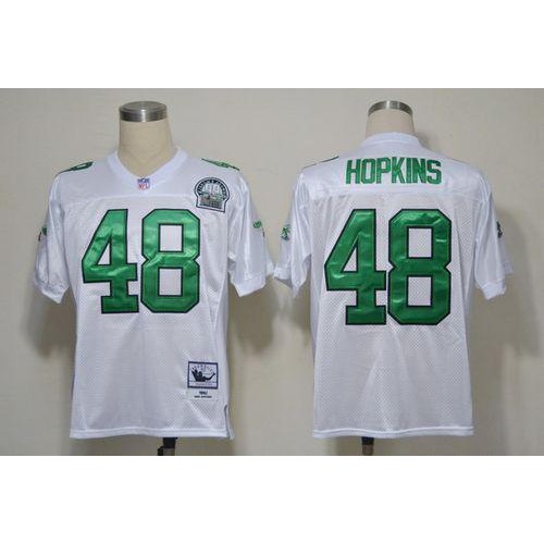 Mitchell And Ness Philadelphia Eagles #48 Wes Hopkins White Stitched Throwback Jersey Men's cheap jerseys for sale - CheapJerseys.Shop