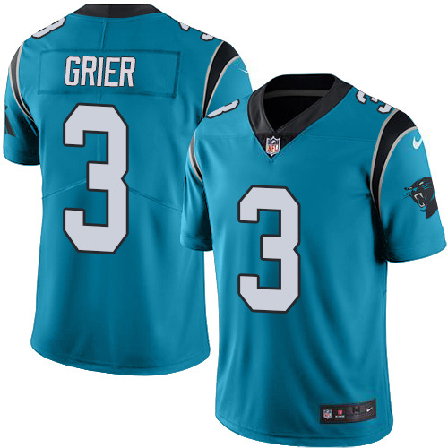 Carolina Panthers #3 Will Grier Blue Youth Stitched Limited Rush Jersey Youth cheap jerseys for sale - CheapJerseys.Shop