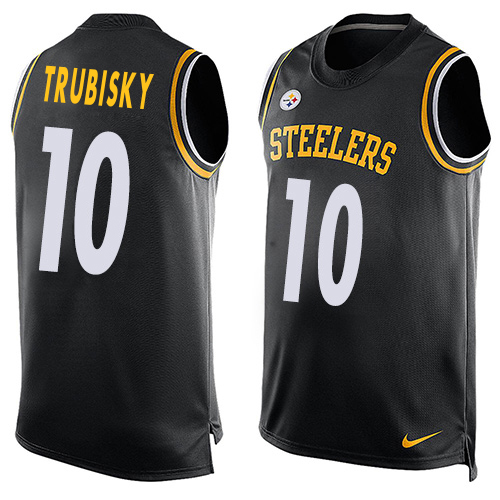 Steelers #10 Mitchell Trubisky Black Team Color Men's Stitched Limited Tank Top Jersey cheap jerseys for sale - CheapJerseys.Shop