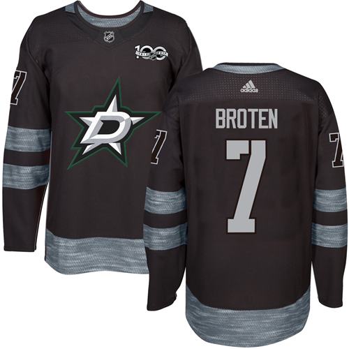 Dallas Stars #7 Neal Broten Black 1917-2017 100th Anniversary Stitched Jersey Men's cheap jerseys for sale - CheapJerseys.Shop