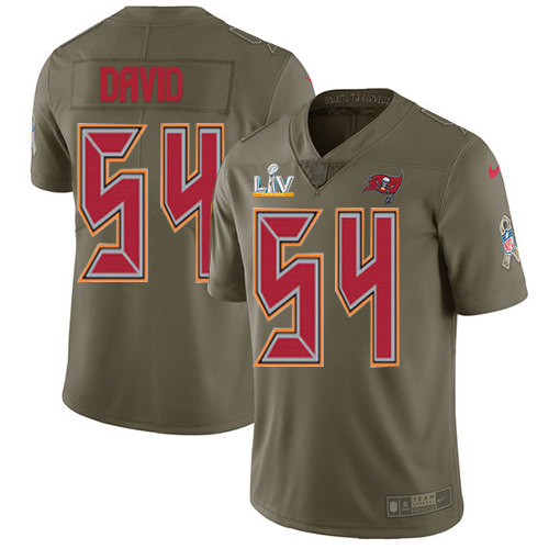 Buccaneers #54 Lavonte David Olive Men's Super Bowl LV Bound Stitched Limited 2017 Salute To Service Jersey cheap jerseys for sale - CheapJerseys.Shop