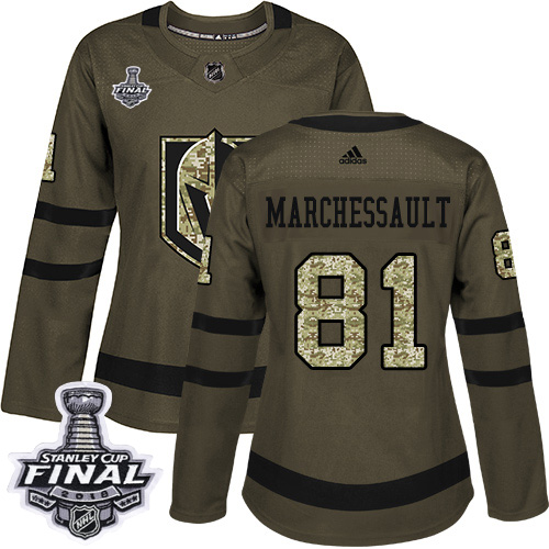 Golden Vegas Golden Knights #81 Jonathan Marchessault Green Salute to Service 2018 Stanley Cup Final Women's Stitched Jersey Womens cheap jerseys for sale - CheapJerseys.Shop
