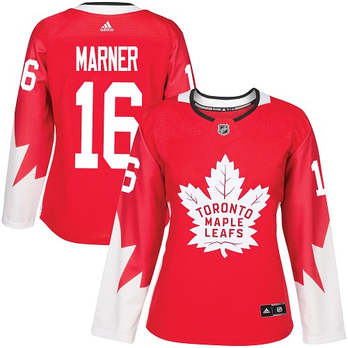 Maple Toronto Maple Leafs #16 Mitchell Marner Red Team Canada Authentic Women's Stitched Jersey Womens cheap jerseys for sale - CheapJerseys.Shop