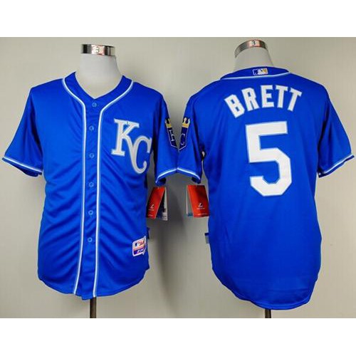 Kansas City Royals #5 George Brett Light Blue Alternate 2 Cool Base Stitched Jersey Men's cheap jerseys for sale - CheapJerseys.Shop