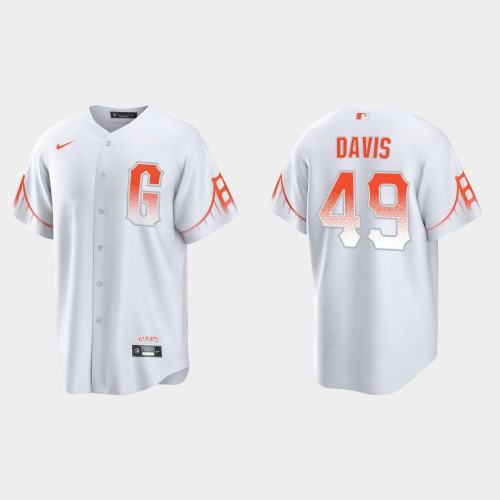 San Francisco San Francisco Giants #49 Jaylin Davis Men's 2021 City Connect White Fan's Version Jersey Men's cheap jerseys for sale - CheapJerseys.Shop