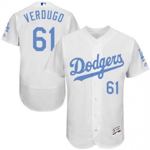 Los Angeles Dodgers #61 Alex Verdugo White Flexbase Authentic Collection Father's Day Stitched Jersey Men's cheap jerseys for sale - CheapJerseys.Shop