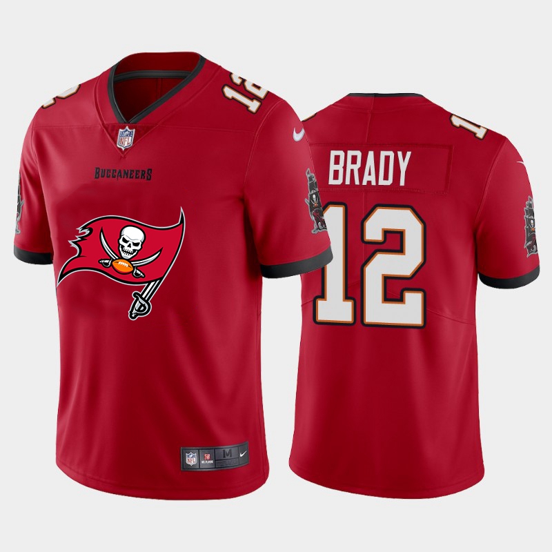 Tampa Bay Buccaneers #12 Tom Brady Red Men's Big Team Logo Vapor Limited Jersey cheap jerseys for sale - CheapJerseys.Shop