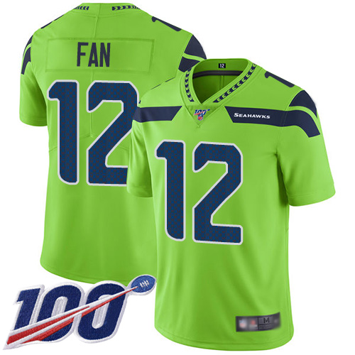 Seahawks #12 Fan Green Men's Stitched Limited Rush 100th Season Jersey cheap jerseys for sale - CheapJerseys.Shop