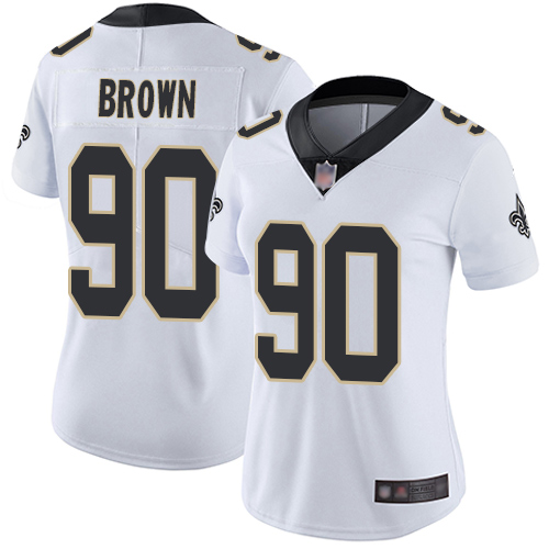 New Orleans Saints #90 Malcom Brown White Women's Stitched Vapor Untouchable Limited Jersey Womens cheap jerseys for sale - CheapJerseys.Shop