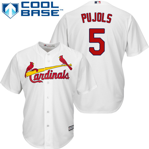 St.Louis Cardinals #5 Albert Pujols White Cool Base Stitched Youth Jersey Youth cheap jerseys for sale - CheapJerseys.Shop