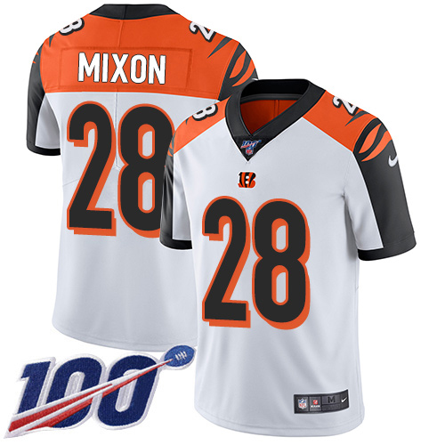 Bengals #28 Joe Mixon White Youth Stitched 100th Season Vapor Limited Jersey cheap jerseys for sale - CheapJerseys.Shop
