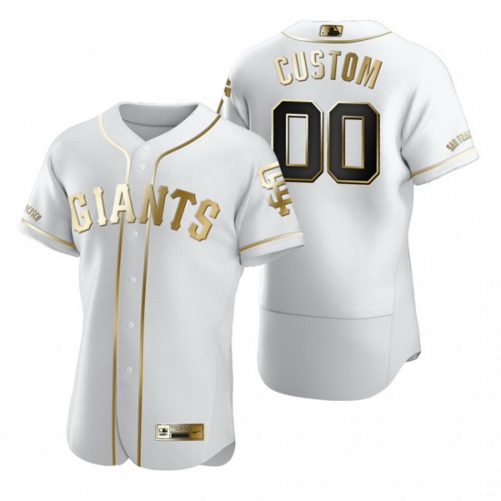 Men San Francisco Giants Custom White Stitched Flex Base Golden Edition Jersey cheap jerseys for sale - CheapJerseys.Shop