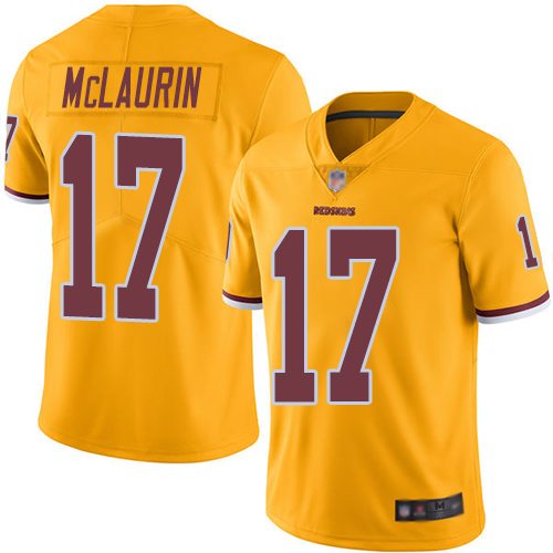 Commanders #17 Terry McLaurin Gold Men's Stitched Limited Rush Jersey cheap jerseys for sale - CheapJerseys.Shop
