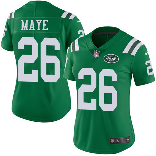 New York Jets #26 Marcus Maye Green Women's Stitched Limited Rush Jersey Womens cheap jerseys for sale - CheapJerseys.Shop
