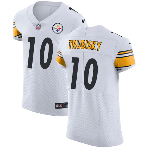 Steelers #10 Mitchell Trubisky White Men's Stitched Vapor Untouchable Elite Jersey cheap jerseys for sale - CheapJerseys.Shop