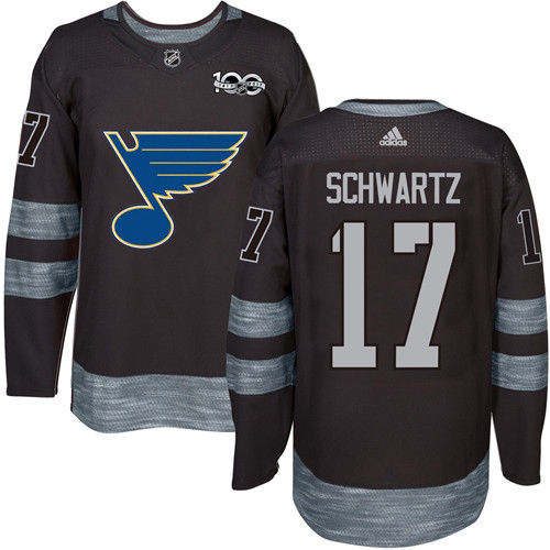St. Louis Blues #17 Jaden Schwartz Black 1917-2017 100th Anniversary Stitched Jersey Men's cheap jerseys for sale - CheapJerseys.Shop