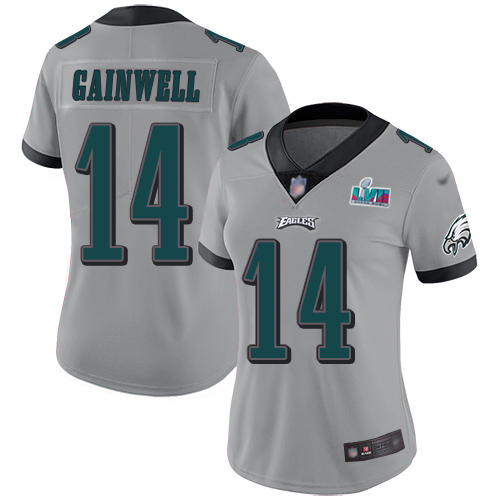 Eagles #14 Kenneth Gainwell Silver Super Bowl LVII Patch Women's Stitched Limited Inverted Legend Jersey cheap jerseys for sale - CheapJerseys.Shop