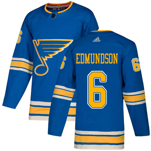 St. Louis Blues #6 Joel Edmundson Light Blue Alternate Authentic Stitched Jersey Men's cheap jerseys for sale - CheapJerseys.Shop