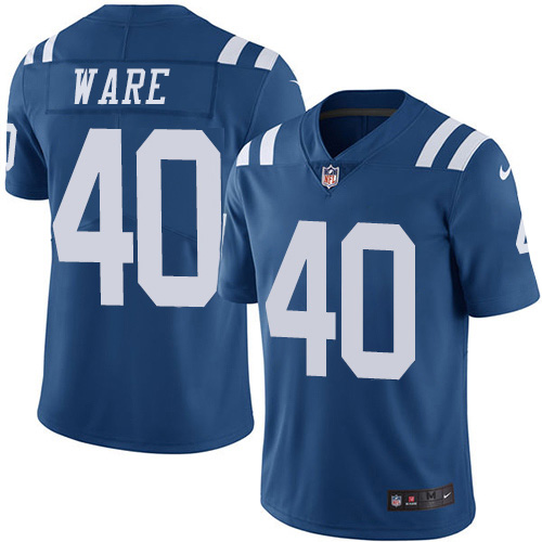 Indianapolis Colts #40 Spencer Ware Royal Blue Men's Stitched Limited Rush Jersey Men's cheap jerseys for sale - CheapJerseys.Shop