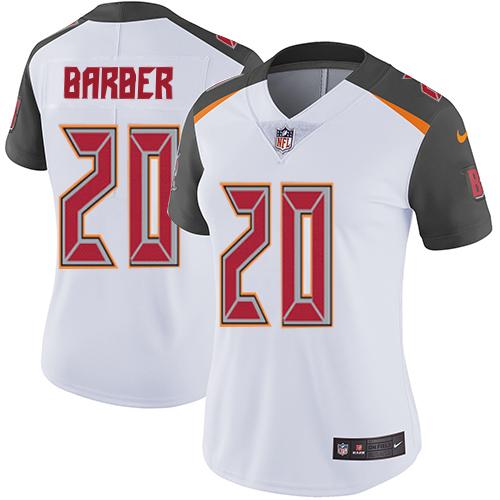 Tampa Bay Buccaneers #20 Ronde Barber White Women's Stitched Vapor Untouchable Limited Jersey Womens cheap jerseys for sale - CheapJerseys.Shop