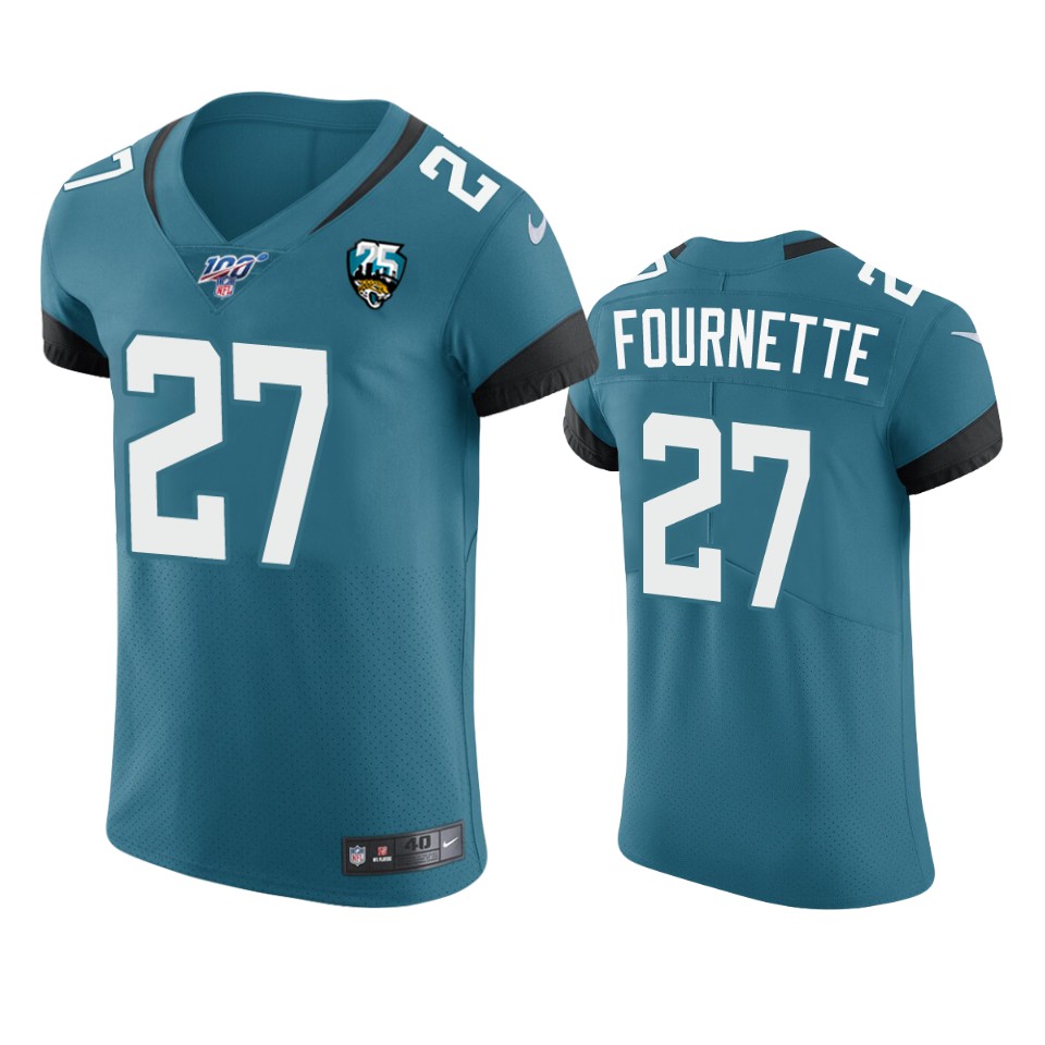 Jacksonville Jaguars #27 Leonard Fournette Teal 25th Season Vapor Elite Stitched Jersey cheap jerseys for sale - CheapJerseys.Shop