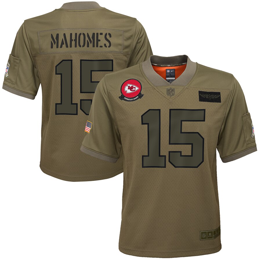 Youth Kansas City Chiefs #15 Patrick Mahomes Camo 2019 Salute To Service Game Jersey cheap jerseys for sale - CheapJerseys.Shop