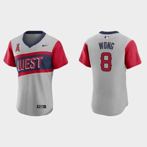 Los Angeles Los Angeles Angels #8 Kean Wong Men's Gray 2021 Little League Classic Authentic Jersey Men's cheap jerseys for sale - CheapJerseys.Shop