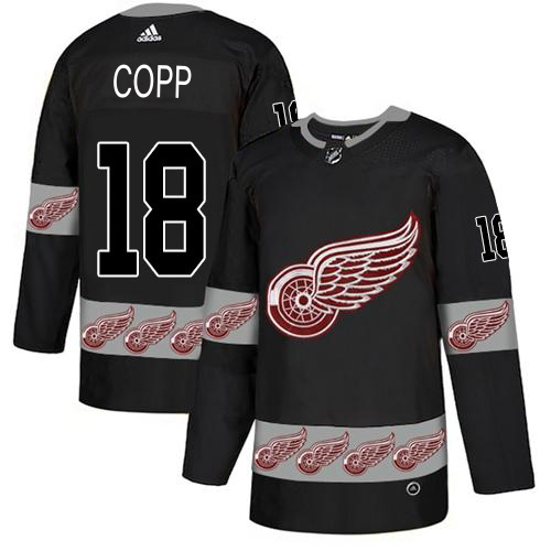 Red Wings #18 Andrew Copp Black Authentic Team Logo Fashion Stitched Jersey cheap jerseys for sale - CheapJerseys.Shop