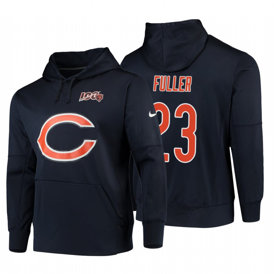 Chicago Bears #23 Kyle Fuller 100 Primary Logo Circuit Name & Number Pullover Hoodie Navy cheap jerseys for sale - CheapJerseys.Shop