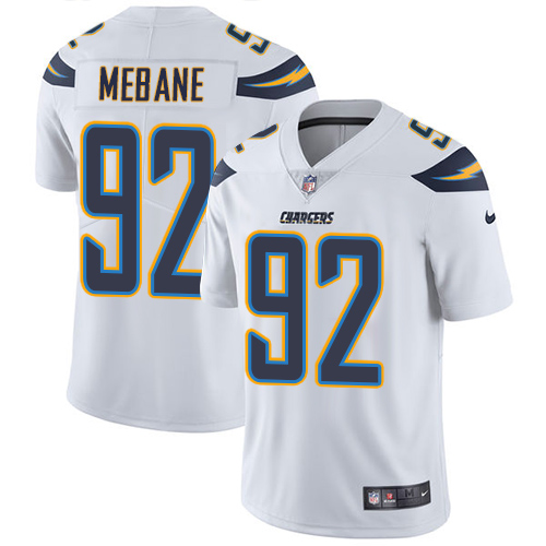 Los Angeles Chargers #92 Brandon Mebane White Men's Stitched Vapor Untouchable Limited Jersey Men's cheap jerseys for sale - CheapJerseys.Shop