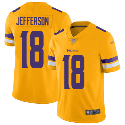 Vikings #18 Justin Jefferson Gold Men's Stitched Limited Inverted Legend Jersey cheap jerseys for sale - CheapJerseys.Shop