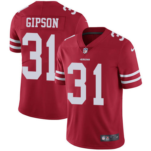 49ers #31 Tashaun Gipson Red Team Color Youth Stitched Vapor Untouchable Limited Jersey cheap jerseys for sale - CheapJerseys.Shop