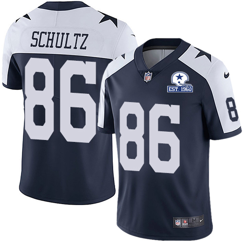 Dallas Cowboys #86 Dalton Schultz Navy Blue Thanksgiving Men's Stitched With Established In 1960 Patch Vapor Untouchable Limited Throwback Jersey cheap jerseys for sale - CheapJerseys.Shop