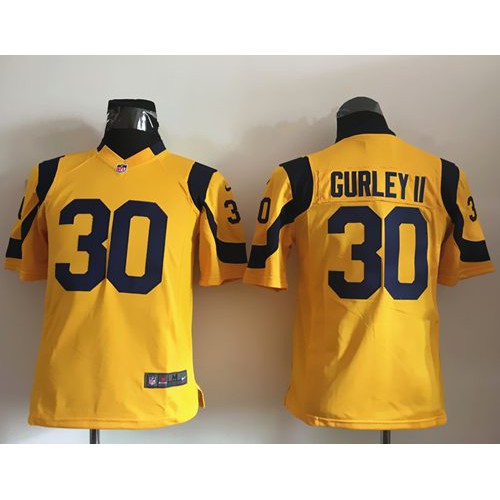 Los Angeles Rams #30 Todd Gurley II Gold Youth Stitched Elite Rush Jersey Youth cheap jerseys for sale - CheapJerseys.Shop
