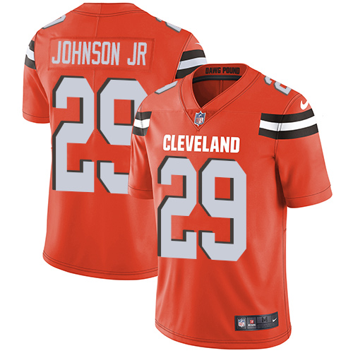 Cleveland Browns #29 Duke Johnson Jr Orange Alternate Men's Stitched Vapor Untouchable Limited Jersey Men's cheap jerseys for sale - CheapJerseys.Shop