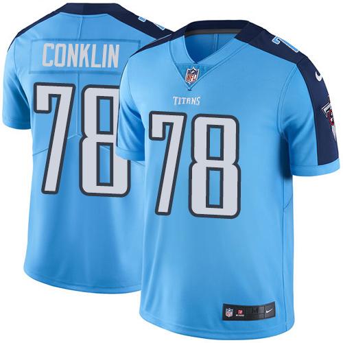 Tennessee Titans #78 Jack Conklin Light Blue Youth Stitched Limited Rush Jersey Youth cheap jerseys for sale - CheapJerseys.Shop