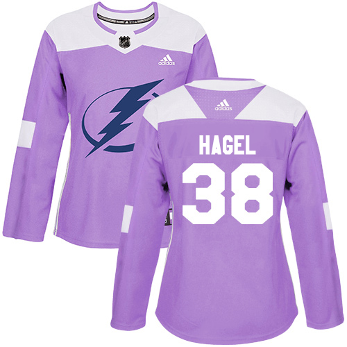 Tampa Bay Lightning #38 Brandon Hagel Purple Women's Authentic Fights Cancer Stitched Jersey Womens cheap jerseys for sale - CheapJerseys.Shop