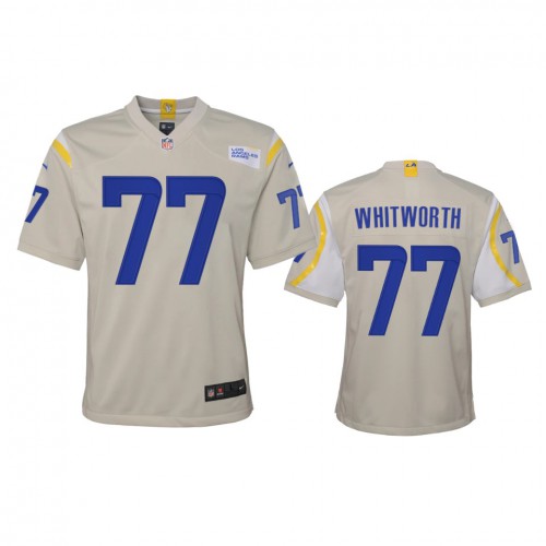 Los Angeles Los Angeles Rams #77 Andrew Whitworth Youth Game Jersey - Bone Youth cheap jerseys for sale - CheapJerseys.Shop
