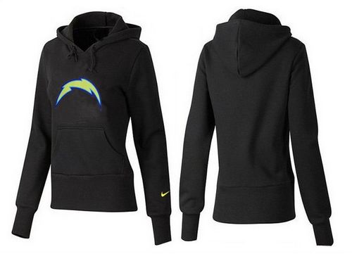 Women's Los Angeles Chargers Logo Pullover Hoodie Black cheap jerseys for sale - CheapJerseys.Shop