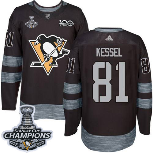 Pittsburgh Penguins #81 Phil Kessel Black 1917-2017 100th Anniversary Stanley Cup Finals Champions Stitched Jersey Men's cheap jerseys for sale - CheapJerseys.Shop